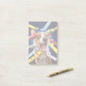 Happy Dog Party Blowers Post-it Klebezettel (Auf Schreibtisch)