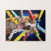 Happy Dog Party Blowers Puzzle (Horizontal)