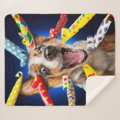 Happy Dog Party Blowers Sherpadecke (Vorderseite (Horizontal))