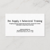 Happy Dog | Paw Prints and Bones Visitenkarte (Rückseite)