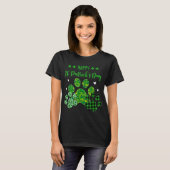 Happy Dog Paws Leopard Print Dog Eigentümer St Pat T-Shirt (Vorne ganz)