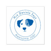 Happy Dog Personalisiert Teachers Klasse Permastempel (Design)