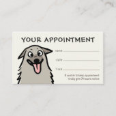 Happy Dog Pet Care Termin Erinnerung Visitenkarte (Vorderseite)