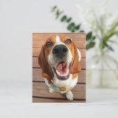 Happy Dog Postkarte (Stehend Vorderseite)