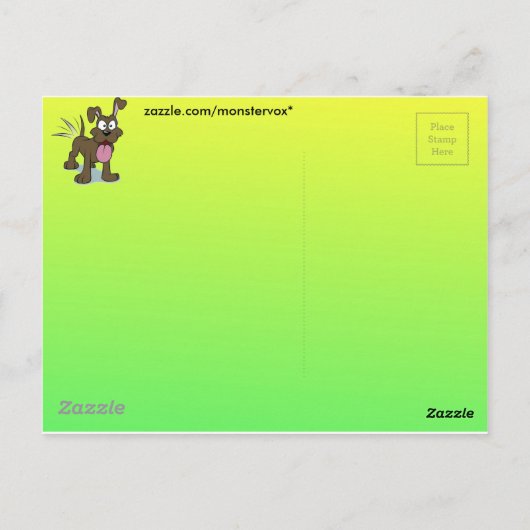 Happy Dog Postkarte (Rückseite)