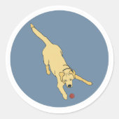 Happy Dog Runder Aufkleber (Vorderseite)