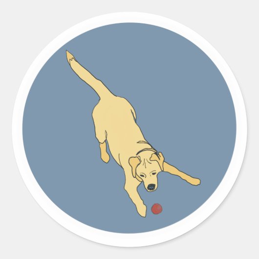 Happy Dog Runder Aufkleber (Vorderseite)