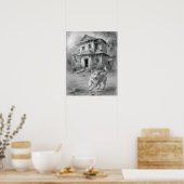 Happy Dog Sketch Art Poster (Küche)