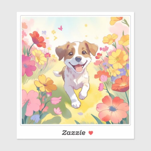 Happy Dog Sticker (Blatt)