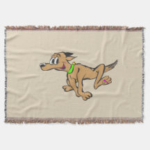 Happy Dog Throw Blanket laufen