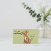 Happy Dog Walking Service Visitenkarte (Stehend Vorderseite)