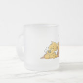 Happy Dog With Bone Tshirts and Gifts Mattglastasse (Vorderseite Links)