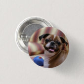 Happy Dog with Toy Button (Vorne & Hinten)