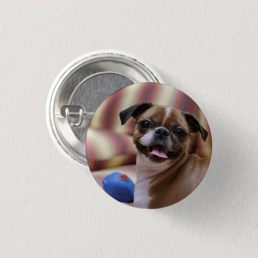 Happy Dog with Toy Button (Vorne & Hinten)