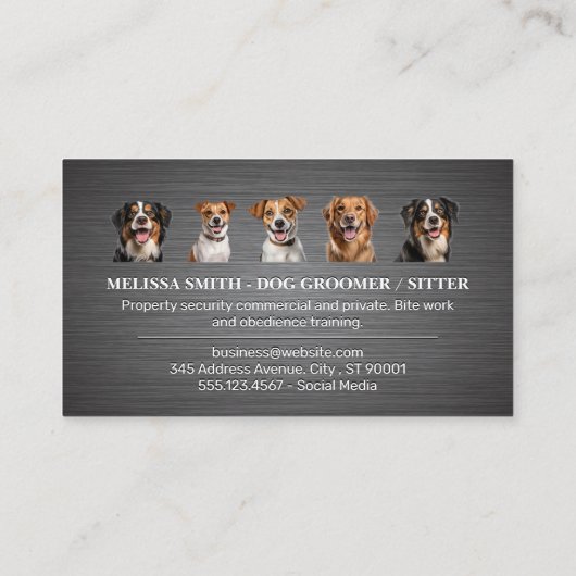 Happy Doggies Visitenkarte (Rückseite)