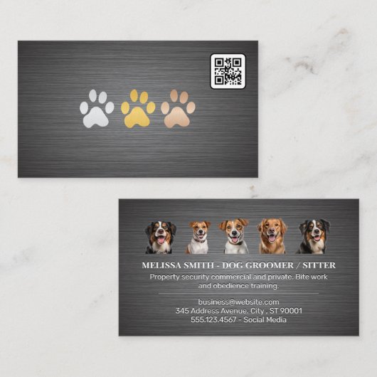 Happy Doggies Visitenkarte (Vorne/Hinten)