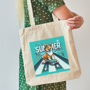 Happy Doggo Summer Tote Bag Tragetasche