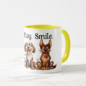 Happy Dogs Coffee Tasse - Perfektes Geschenk für H (VorderseiteRechts)