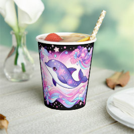 Happy Dolphin Baby Shower Pappbecher