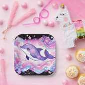 Happy Dolphin Baby Shower Pappteller (Party)