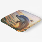 Happy Dolphin Birthday Pappteller (Gewinkelt)