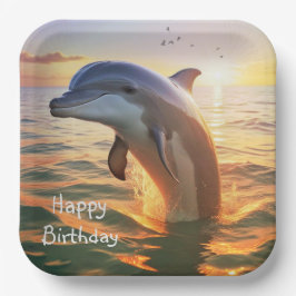 Happy Dolphin Birthday Pappteller