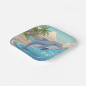 Happy Dolphin Birthday Pappteller (Gewinkelt)