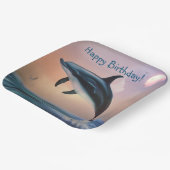 Happy Dolphin Birthday Pappteller (Gewinkelt)