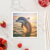 Happy Dolphin Birthday Serviette (Beispiel)