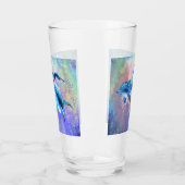 Happy Dolphin Couple Glass Glas (Links)