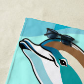 Happy Dolphin Jumping aus dem tropischen Meer Strandtuch (Beispiel)