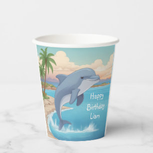 Happy Dolphin Napkins Pappbecher