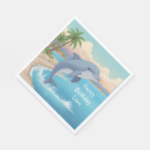 Happy Dolphin Napkins Serviette (Ecke)