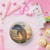 Happy Dolphin Pappteller (Party)
