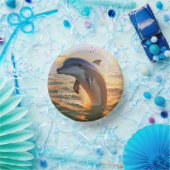Happy Dolphin Pappteller (Party)