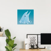 Happy Dolphin Poster (Heimbüro)