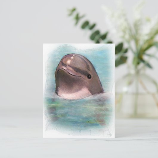 HAPPY DOLPHIN POSTKARTE (Stehend Vorderseite)
