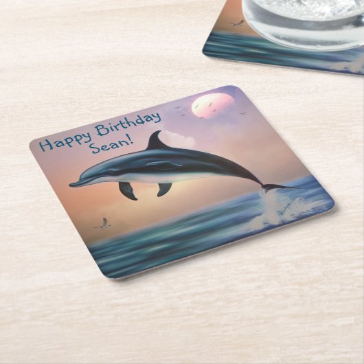 Happy Dolphin Untersetzer (angewinkelt)