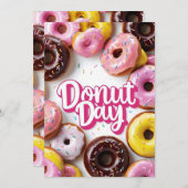 Happy Donut Day Einladung (Vorne/Hinten)