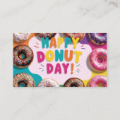 Happy Donut Day Visitenkarte (Rückseite)