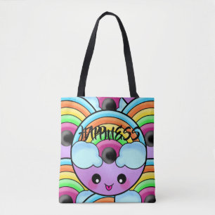 Happy Donut mit Niedlichem einzigartigem Regenboge Tasche