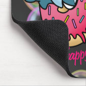 Happy Donut mit Niedlichen Dolphin- und Regenbogen Mousepad (Ecke)