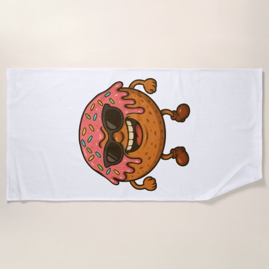 Happy Donuts Strandtuch (Vorderseite)