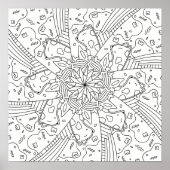 Happy Doodles: Birthday Coloring Page Poster (Vorne)