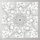 Happy Doodles: Birthday Coloring Page Poster (Vorne)
