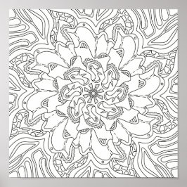 Happy Doodles: Farbseiten für Erwachsene Poster