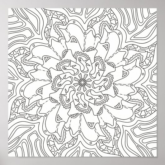 Happy Doodles: Farbseiten für Erwachsene Poster (Vorne)