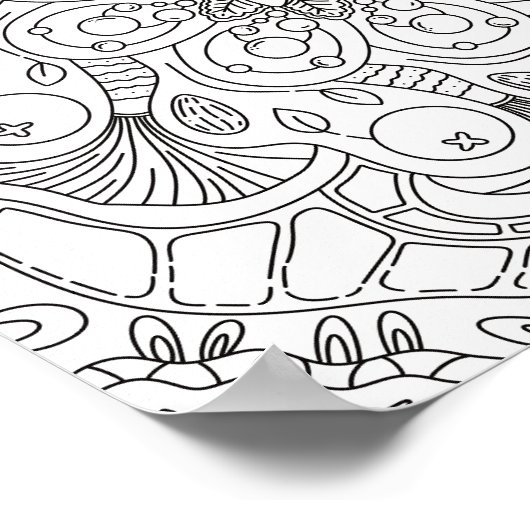 Happy Doodles: Herbstfarbenseite Poster (Ecke)