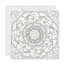 Happy Doodles: Joyful Coloring Page Flat Card