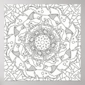 Happy Doodles: Joyful Coloring Page Poster (Vorne)